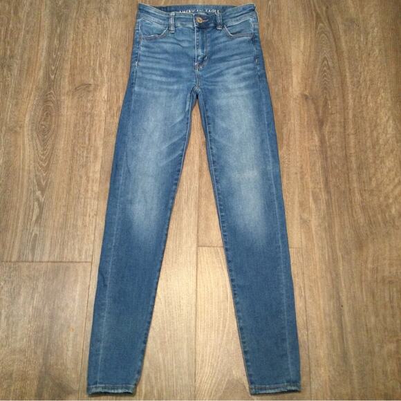 American Eagle Jegging Jeans Hi-Rise Ne(x)t Level Stretch 0 R - Picture 2 of 4